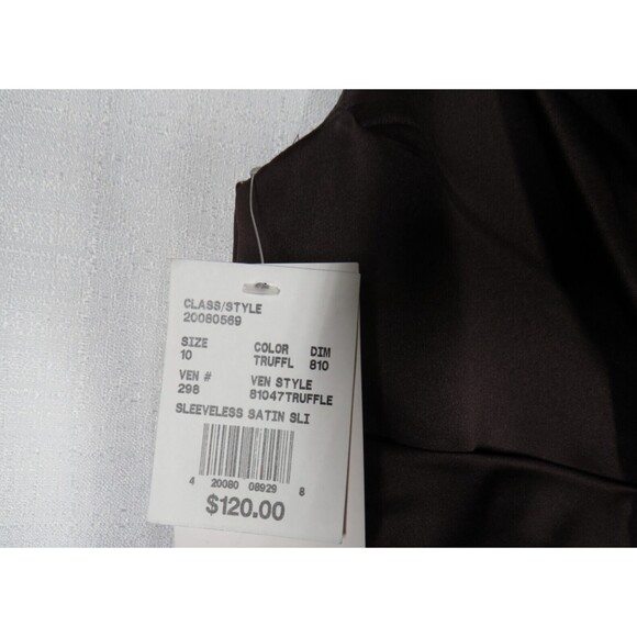 David's Bridal Women's Brown V Neck Shirred Formal Party Maxi Dress Size 10 - Picture 8 of 11